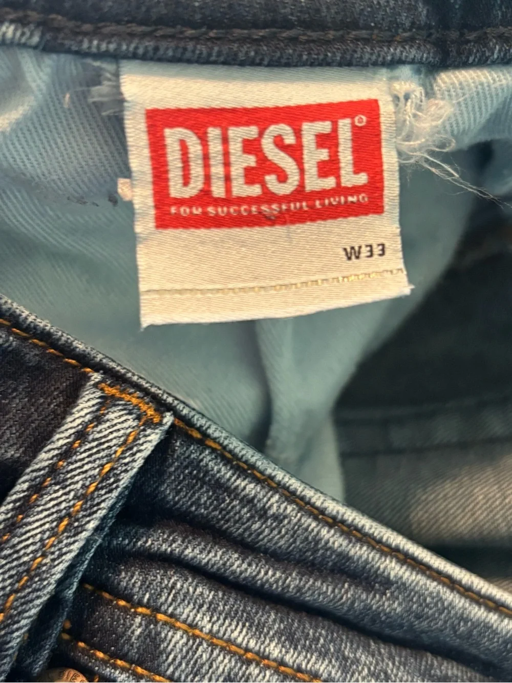 Men's Slim Straight Jeans in Dark Blue Denim